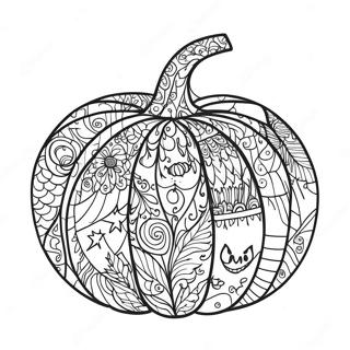 Halloween Zentangle Kurpitsa Varityssivu 48114-39979