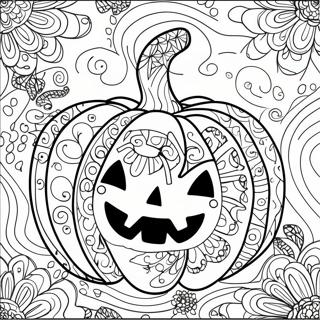 Halloween Zentangle Kurpitsa Varityssivu 48114-39980