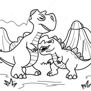 T Rex Vs Triceratops Taistelu Varityssivu 50365-41996