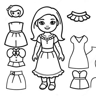 Marisole Monday Paper Doll Värityskuvat