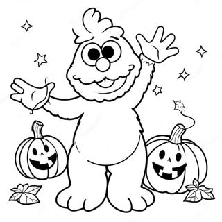 Elmo Halloween Varittamissivu 51955-43252