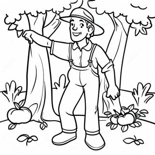 Johnny Appleseed Puiden Istuttaminen Varittamissivu 54562-45411