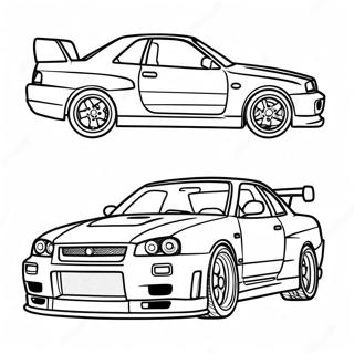 Nissan Skyline Gtr R34 Värityskuvat