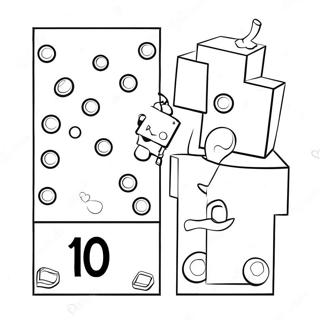 Numero-Osat 100 Värityskuvat