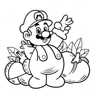 Iloista Kiitospäivää Mario Värityskuvat