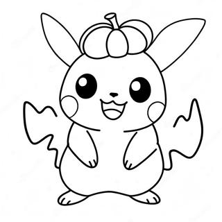 Pikachu Pukeutuneena Kurpitsaksi Varityssivu 6115-4885