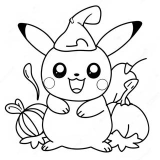 Pikachu Pukeutuneena Kurpitsaksi Varityssivu 6115-4886