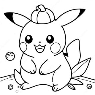 Pikachu Pukeutuneena Kurpitsaksi Varityssivu 6115-4887