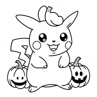 Pikachu Pukeutuneena Kurpitsaksi Varityssivu 6115-4888