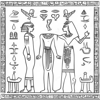 Muinaiset Egyptilaiset Hieroglyfit Varityssivulla 62007-51391