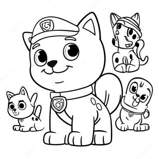 Paw Patrol Kissapakkaus Värityskuvat