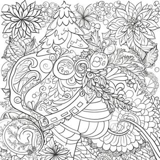 Joulu Zentangle Kuviot Varityssivu 65740-54298