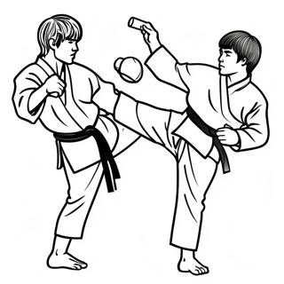 Dynaaminen Taekwondo Potku Toiminnassa Varityssivu 65981-54497