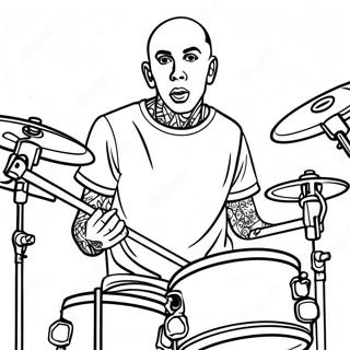 Travis Barker Soittaa Rumpuja Varittamissivu 68183-56237