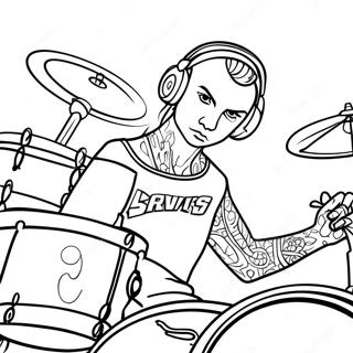 Travis Barker Soittaa Rumpuja Varittamissivu 68183-56238