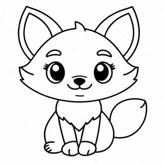 Kawaii Fox Värityskuvat