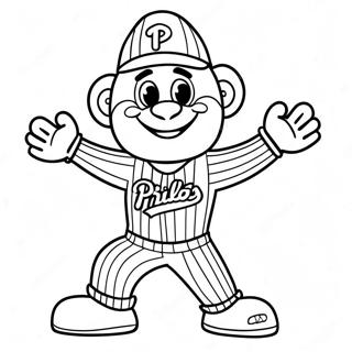 Hauska Phillies Maskotti Tanssimassa Varityssivu 69544-57290