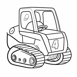 Sopo Skid Steer Sarjakuvakasvolla Varityssivu 7105-5784