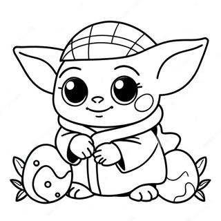 Vauva Yoda Pääsiäinen Värityssivut