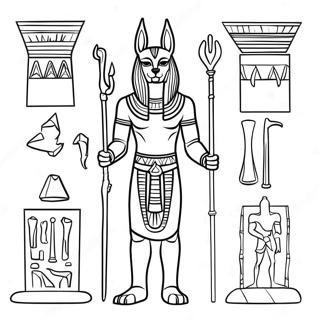 Anubis Egyptilaisten Artefaktien Varityssivu 74016-61113