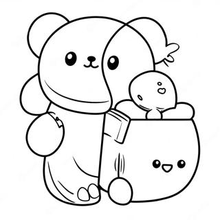 Rilakkuma Cinnamoroll Värityskuvat